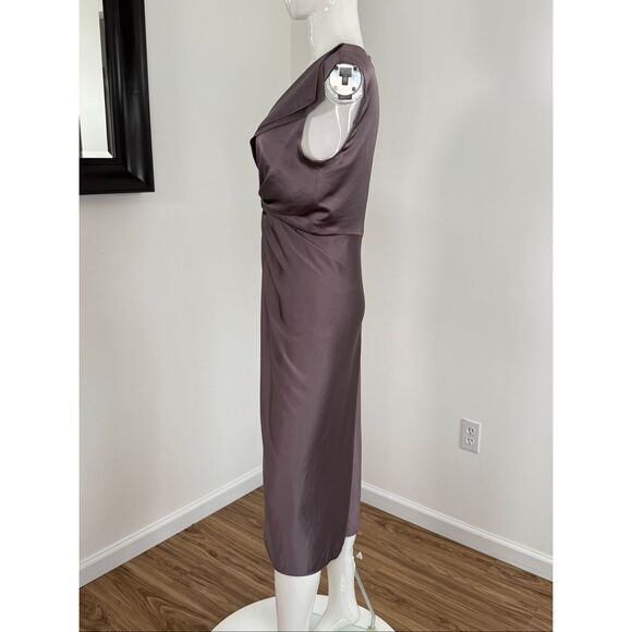 NWT Prabal Gurung Womens Lily Twist Front Sleeveless Midi Dress Mink Size 8 - Picture 8 of 11